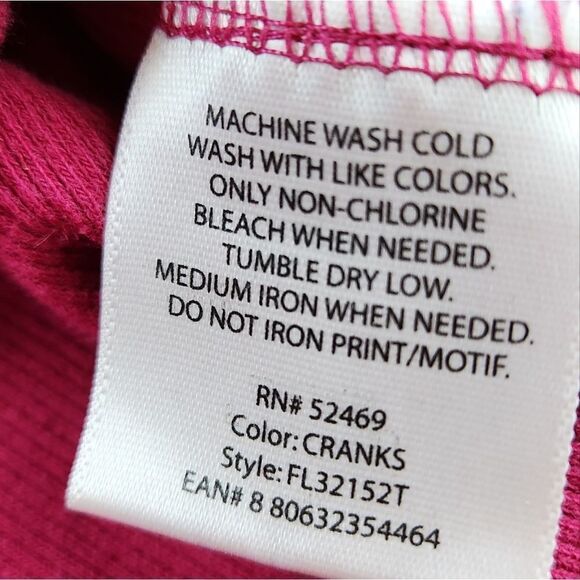 🍑Faded Glory Maroon Ribbed Scoop Neck Long Sleeve Top Large - Picture 9 of 9